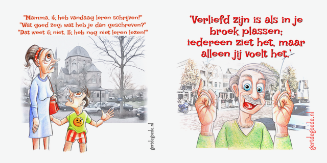 Gert de Goede Cartoons Maashorst Uden Volkel illustraties cartoons grappig vrolijk bedrijfspand historisch pand bekende gebouwen