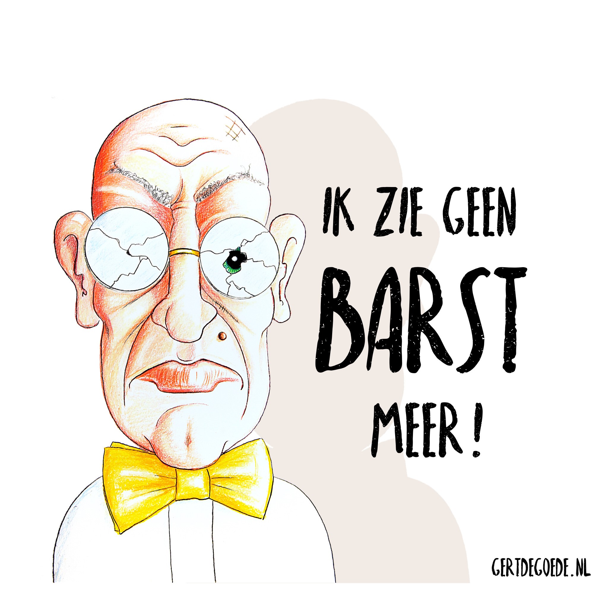 ik zie geen barst meer bril vlinder strik #illustration #illustrator #illustratie #illustrazione, #illustrazioni #cartoon #comic #artwork #cheerful #illo #artwork #cheerful #快活 插图 #gertdegoede #art #искусство #メリー #喜び #u笑い #遊び #イラスト #いい絵 #хорошая #картинка #иллюстрация توضيح# #ilustración #ілюстрацыя